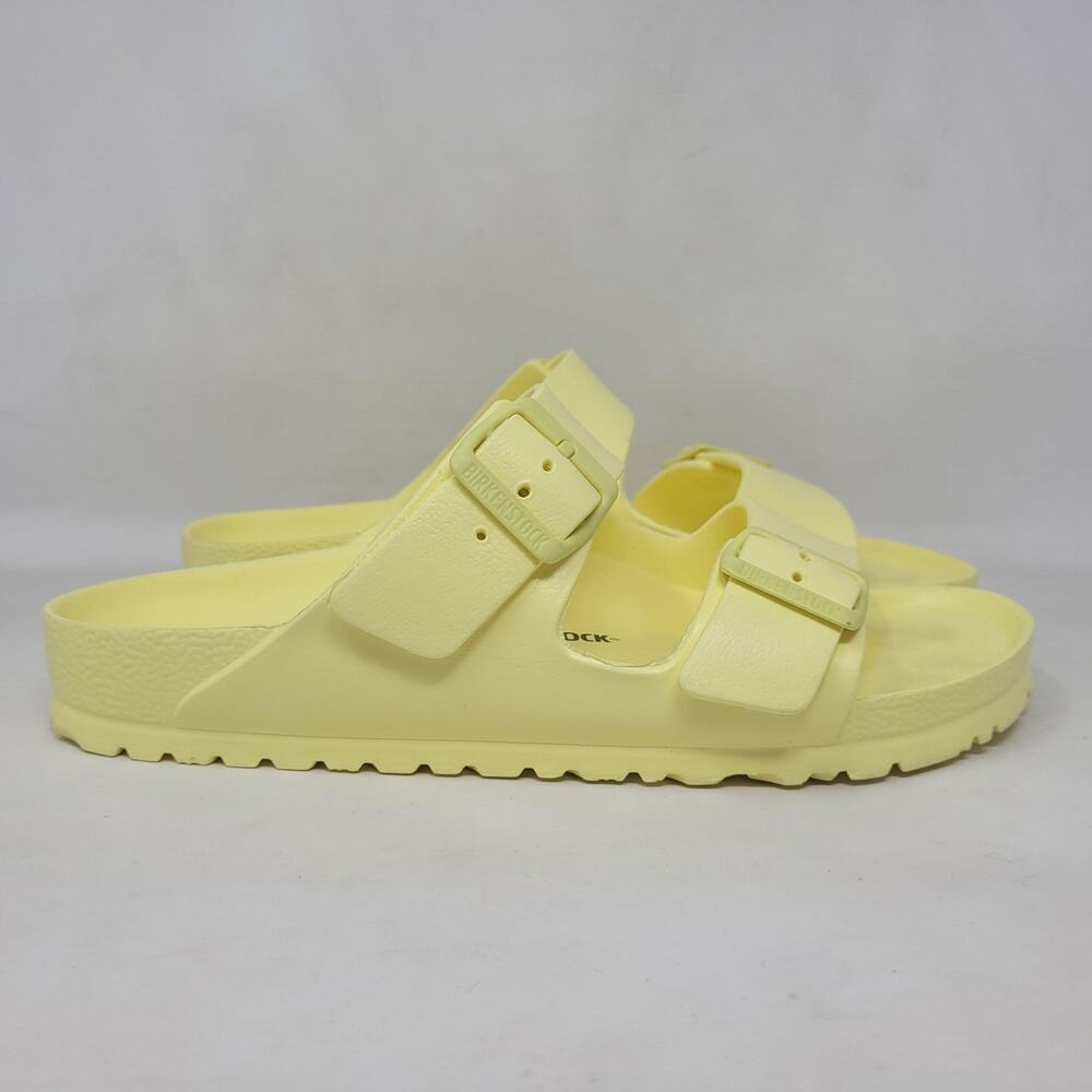Birkenstock Arizona Sandals Womens EU41 US10.5 Yellow Rubber EVA Slides Slip On - Picture 2 of 13